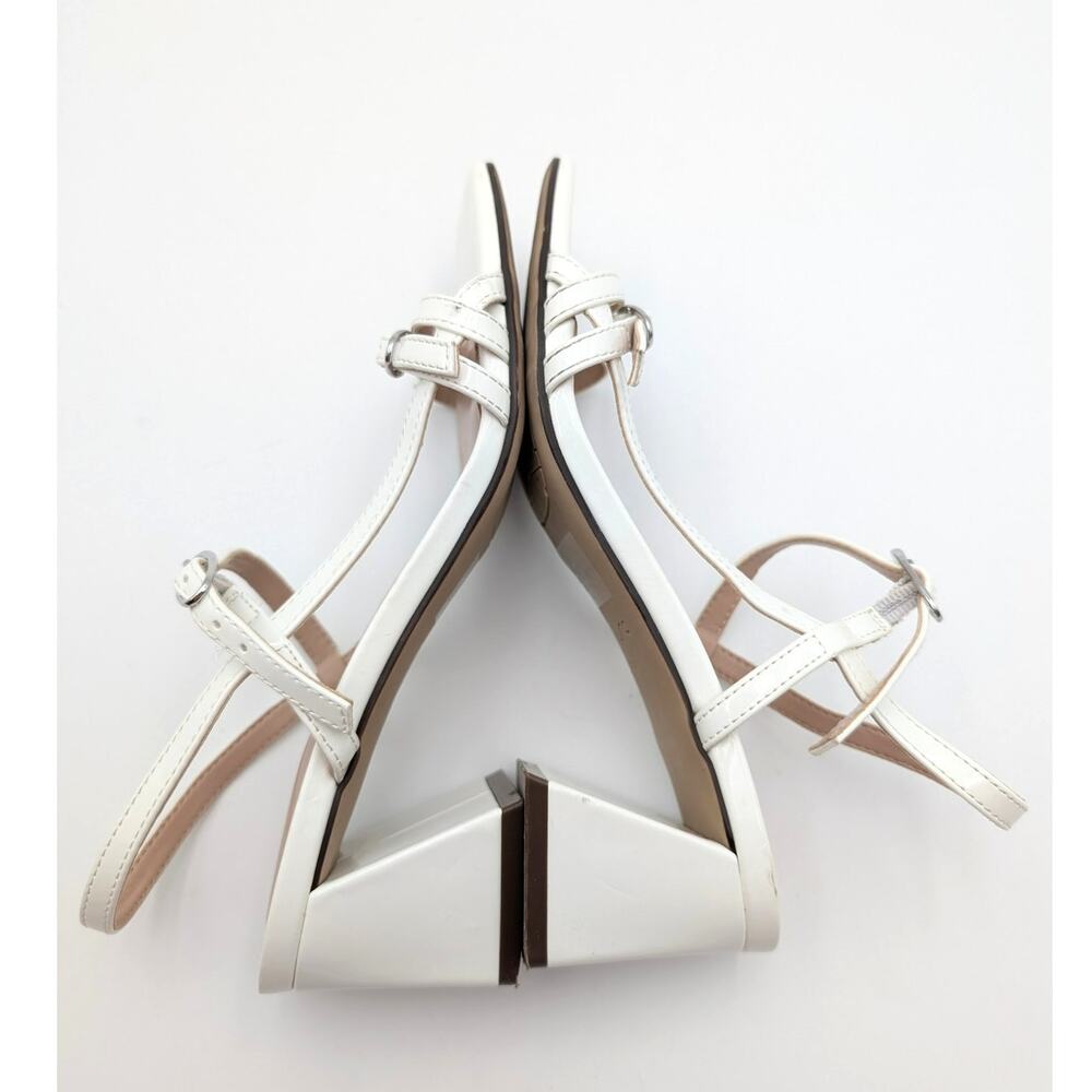 Unisa Laider Block Heel Sandals Women's Ankle Strap White Size US6M EU36.5 - Picture 7 of 12